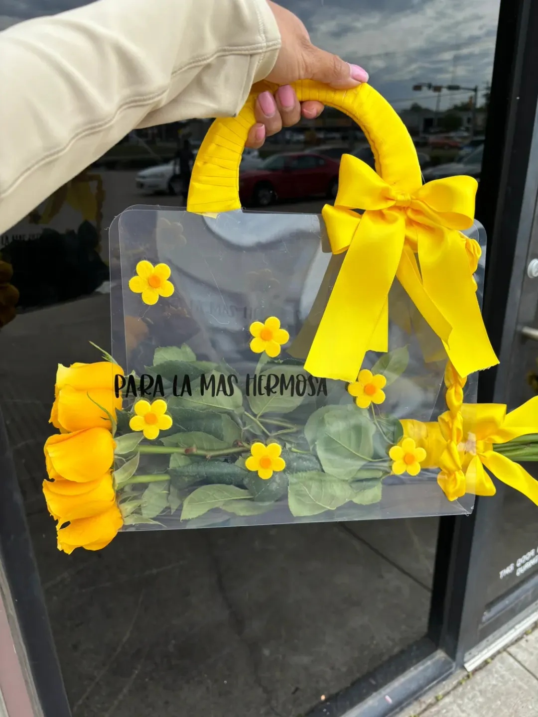 12 Yellow Roses Floral Purse with Winnie the Pooh