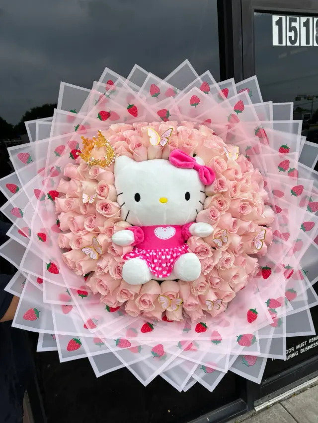 100 Prettiest Pinks with a Hello Kitty Plush