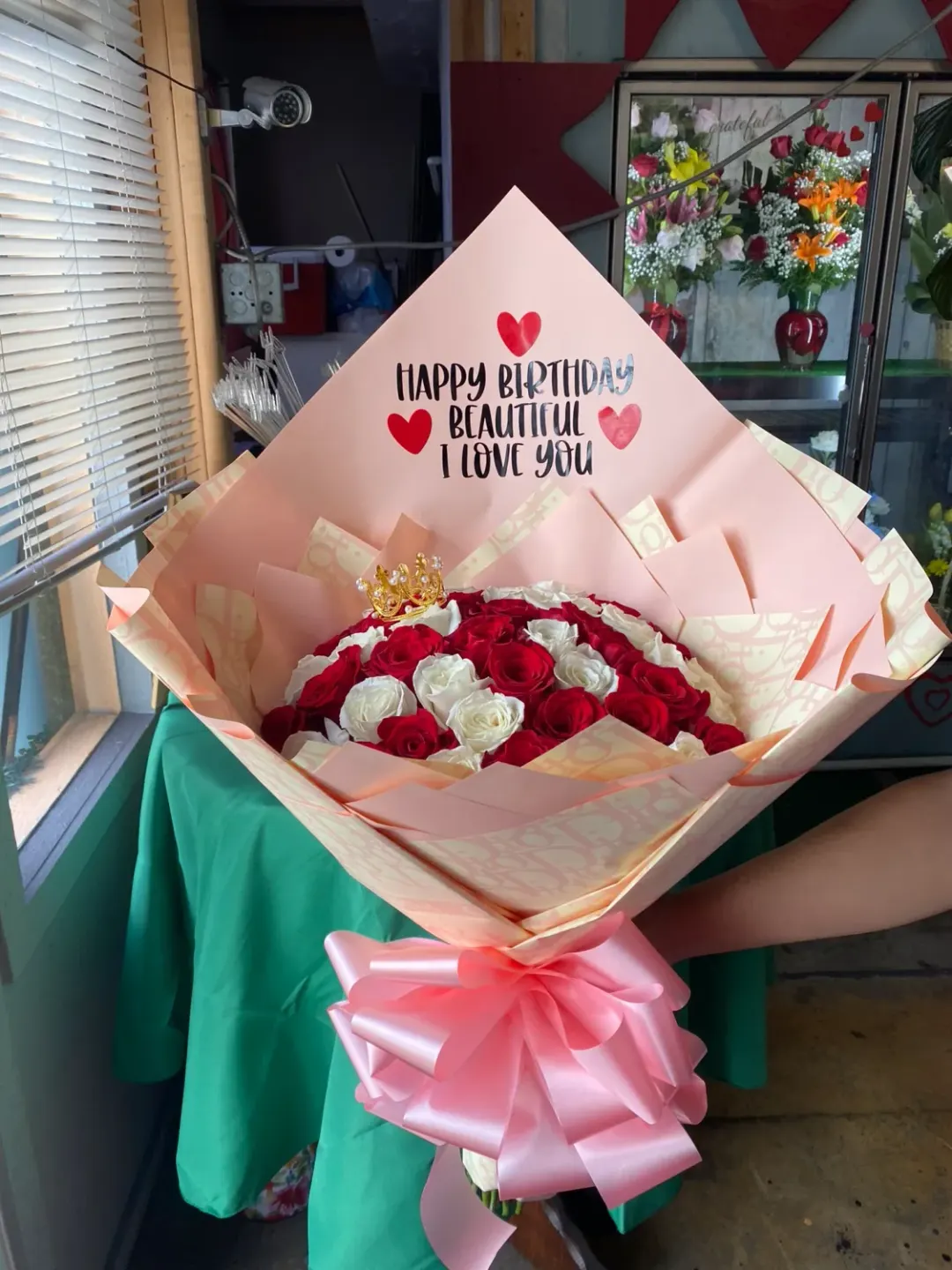 36 Red and White Roses