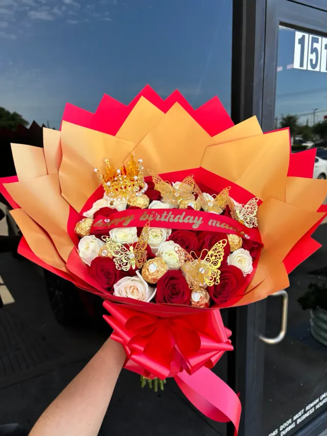 24 Roses Ribbon Love Deluxe