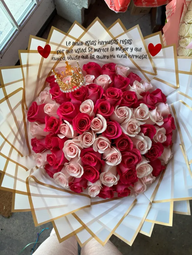 75 Roses Mixed Pinks Princess Bouquet