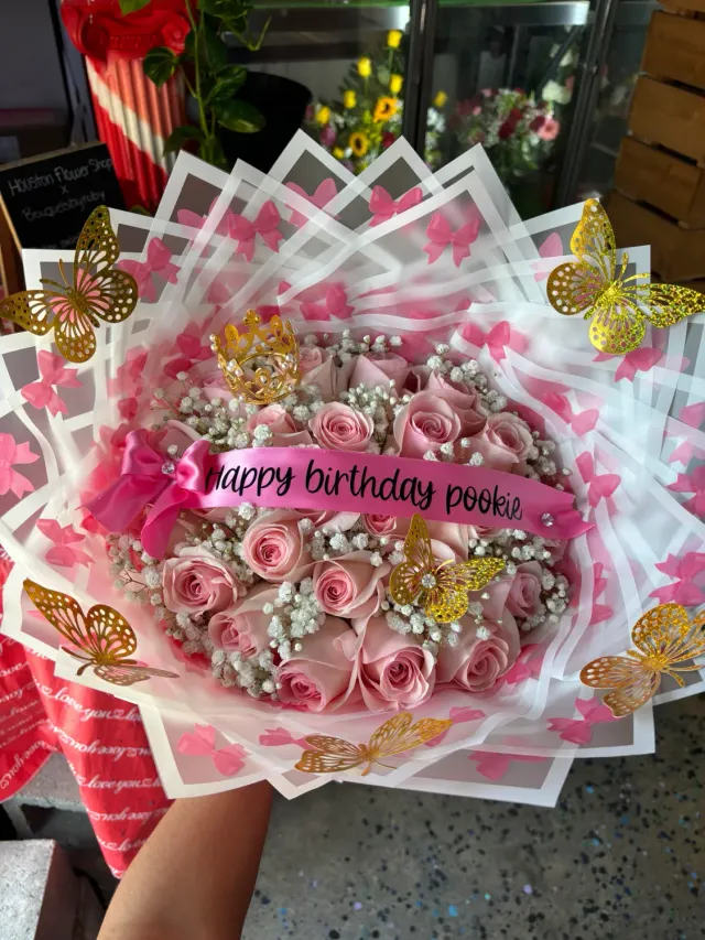 24 Light Pink Roses Princess Deluxe